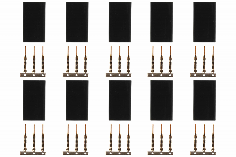 Gold connector | compatible with JR | 10 plugs