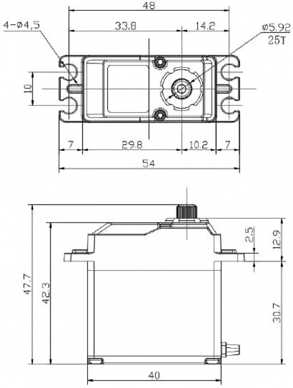 H-SPEED HSX181 Digital Servo 30kg 1/10 & 1/8 Basher