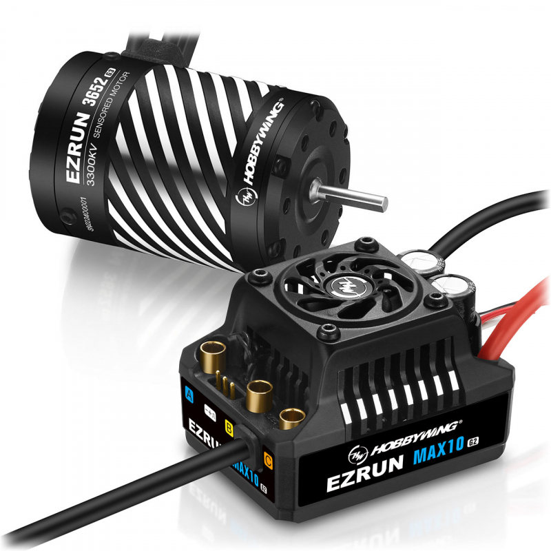 Hobbywing Ezrun MAX10 G2 80A Combo with 3652SD-3300kV 3,175 shaft