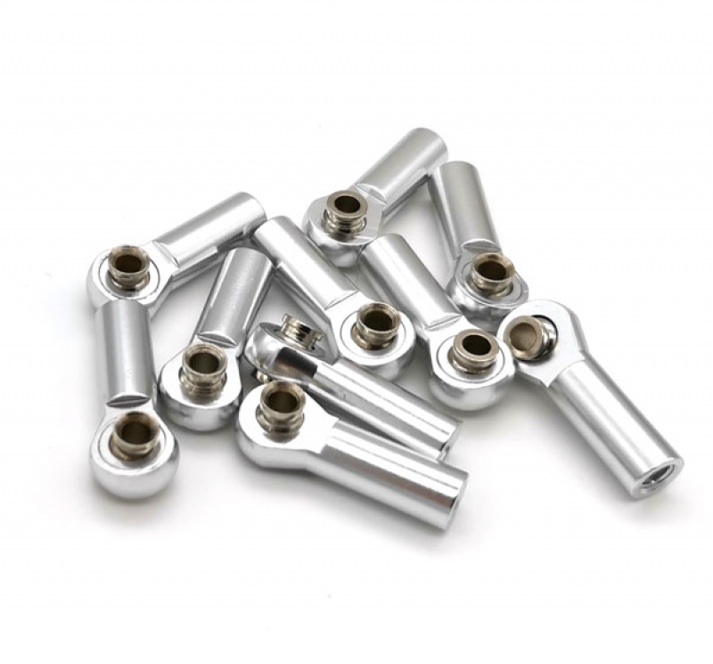 M3 Rod Ends 26.5x5.5mm - silver - 10pcs