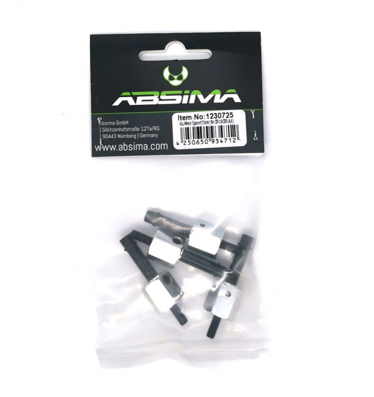 Absima Alu. Wheel Spacer (12mm) for CR1.8/CR3.4 (4)