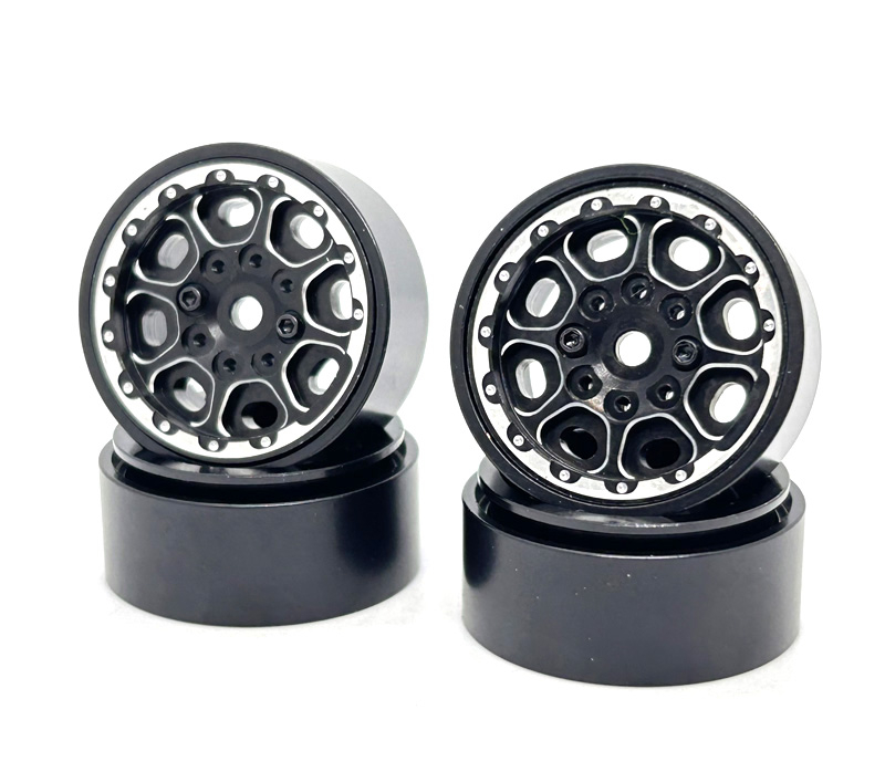 CNC Beadlock Wheels for TRX-4M 1/18 Car 31X13mm 4pcs/set Brass Ring, Alu. Front&Rear Covers