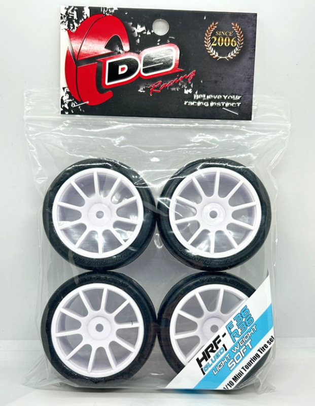 DS Racing Tire/rim set + Mini HRF  Front 36, Rear 36 + 4 pcs for M-Chassis