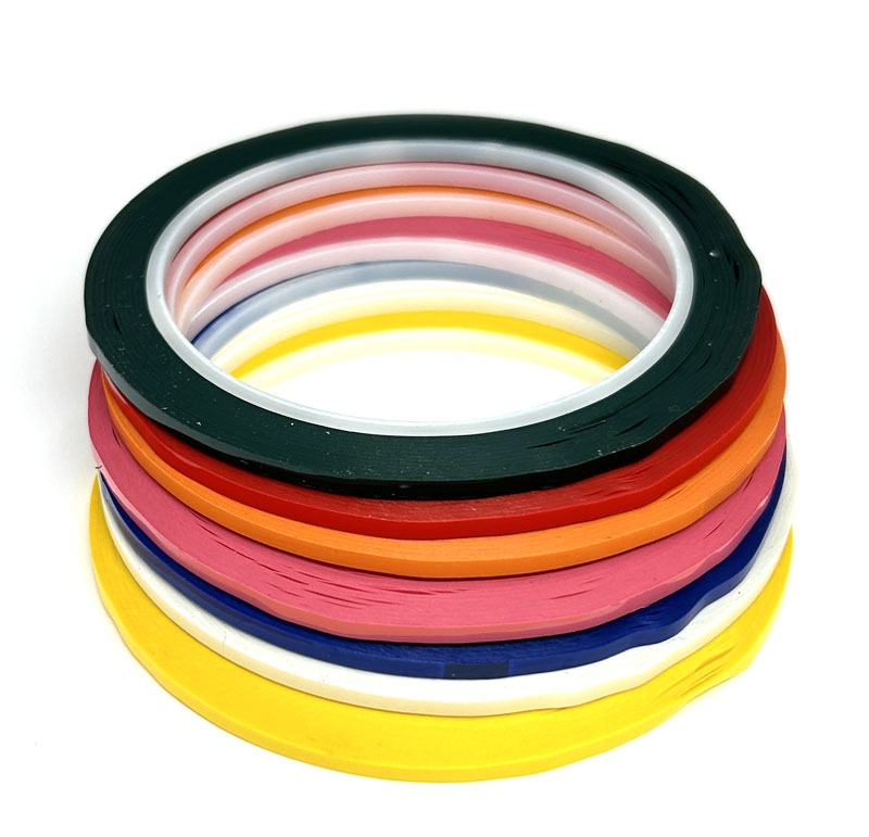 Linierband - Zierstreifen  3 mm - Blau, Rot, Grün, Orange, Gelb, Pink, Weiß
