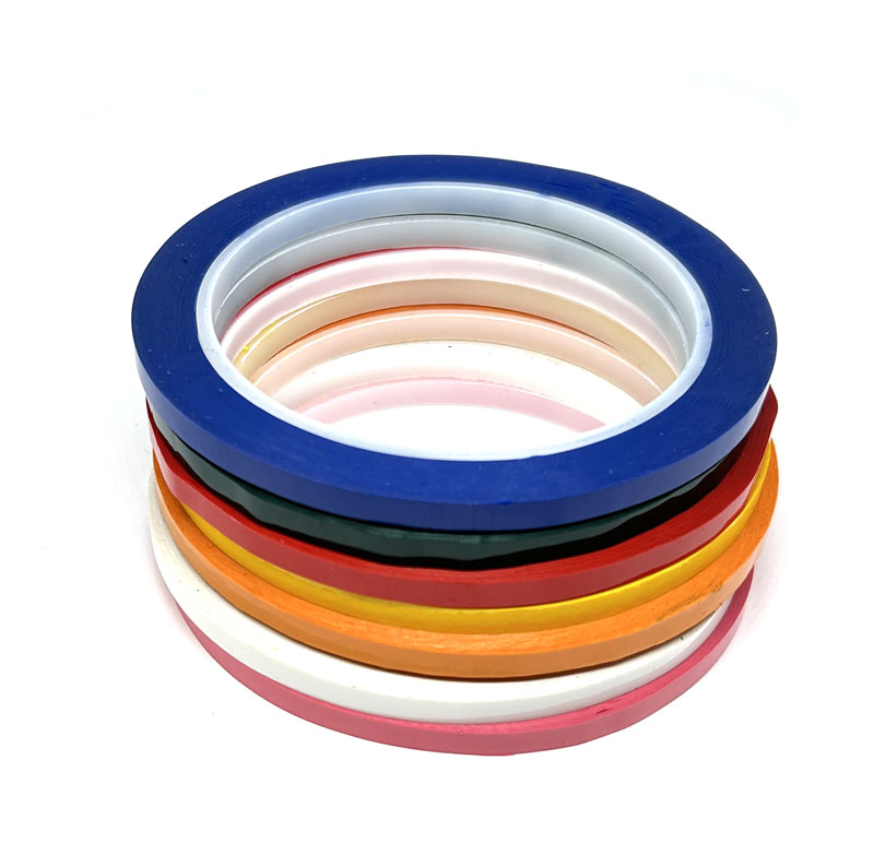 Lining tape - decorative stripes 5 mm Blue red green orange yellow pink white