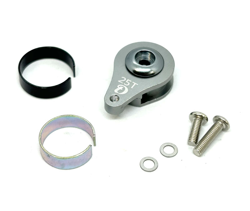 Aluminium Servo Saver 25Z Grau für 1/10