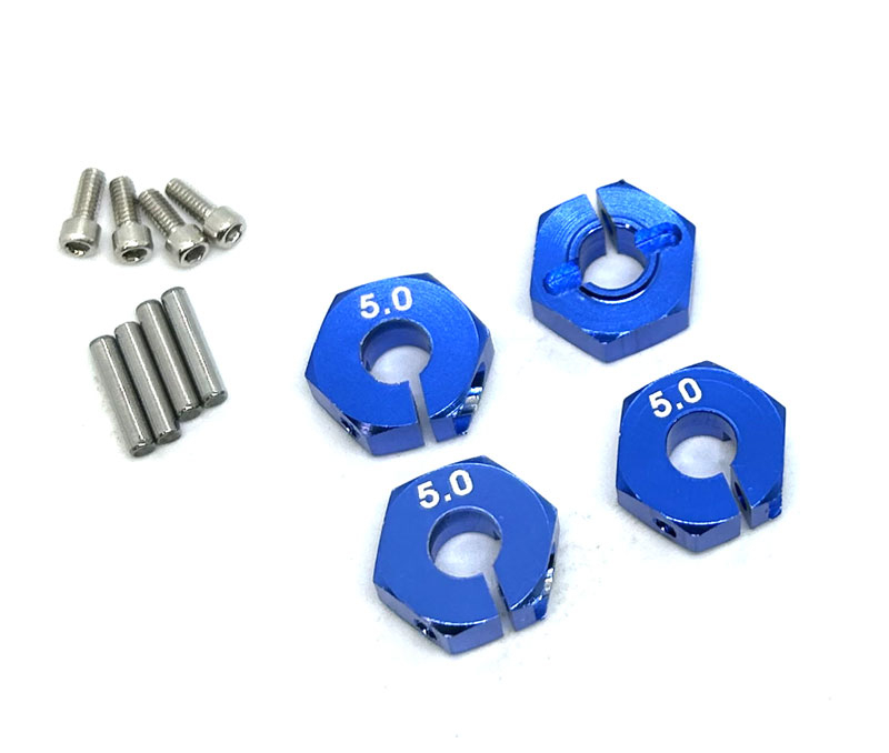 12x5mm aluminum wheel hub set for 1/10 - Darkblue