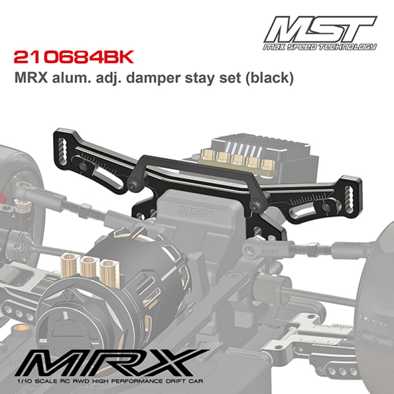 MST MRX alum. adj. damper stay set (black)