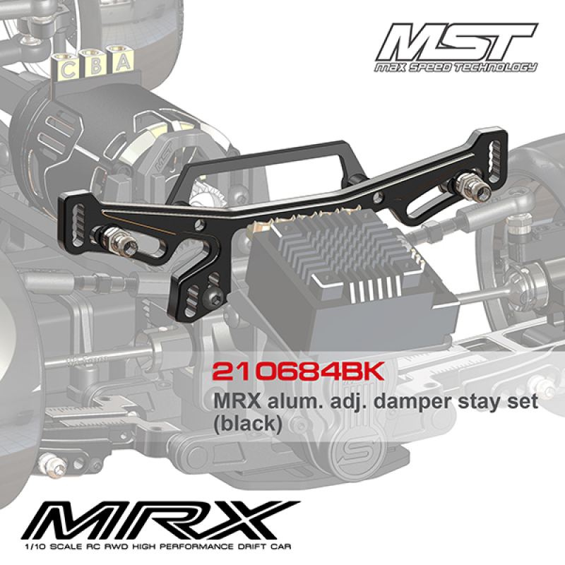 MST MRX alum. adj. damper stay set (black)