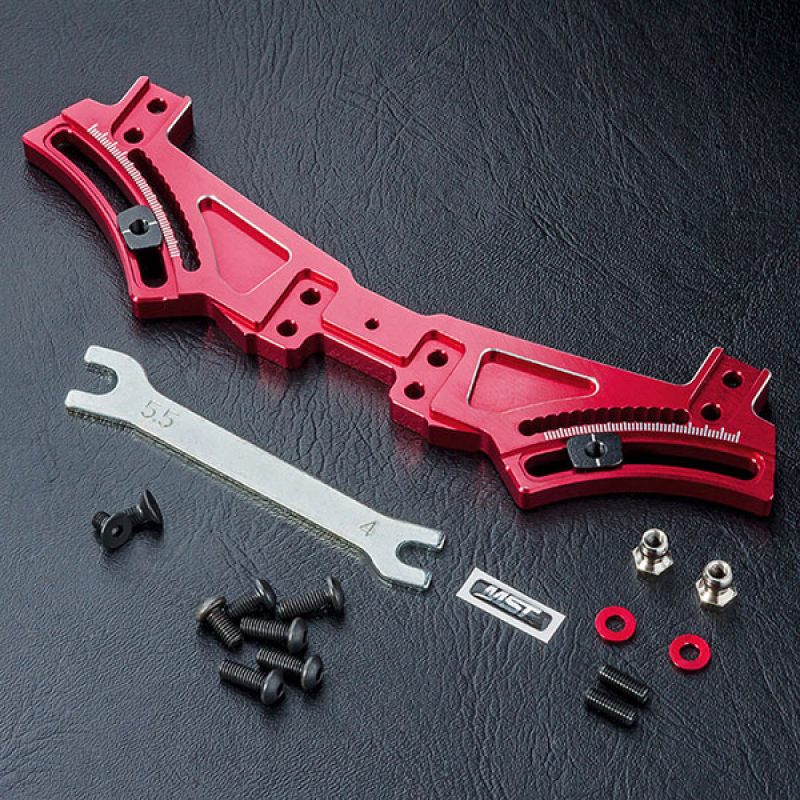 MST FXX Alum. rear quick adj. damper stay (red)