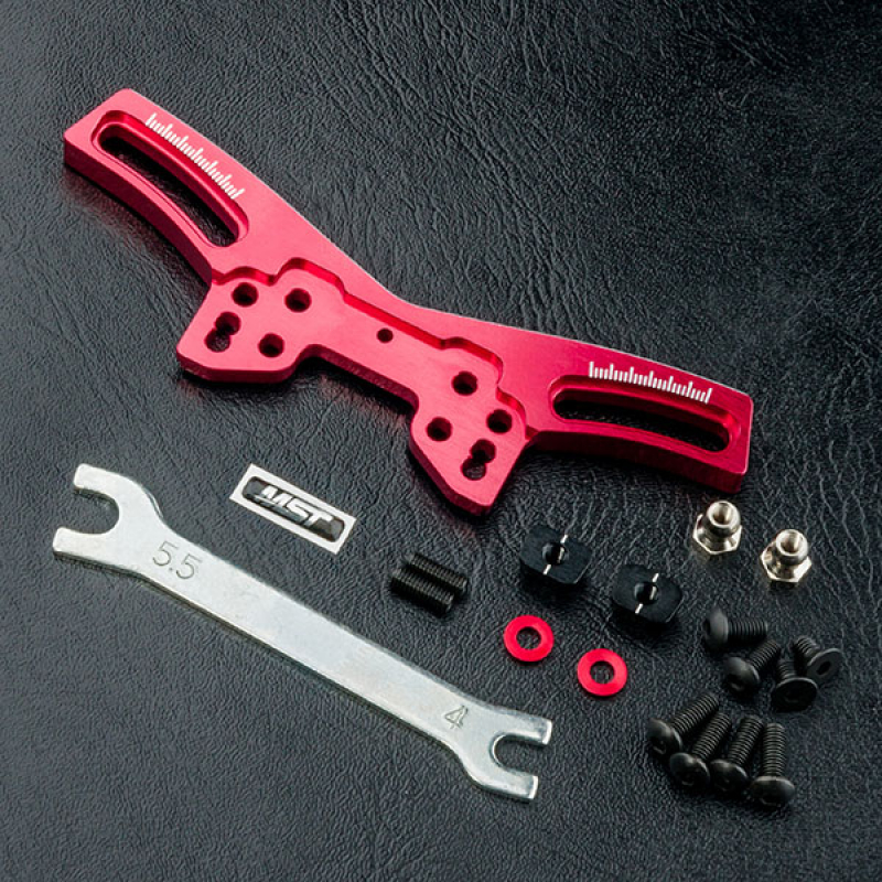 MST FXX Alum. front quick adj. damper stay (red)