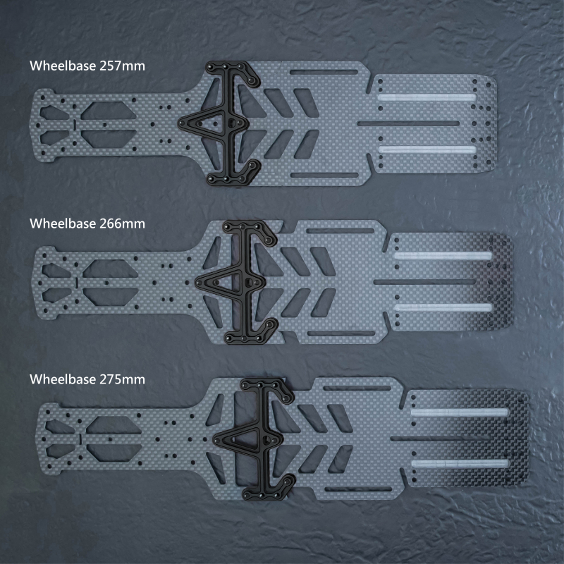 Preview: MST RMX 4 Carbon lightweight adj. WB 257/266/275 lower deck (black)