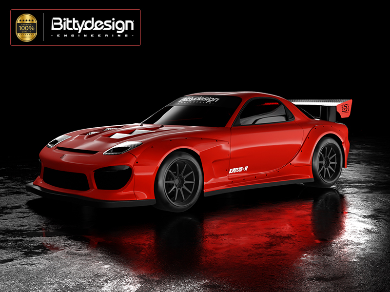 Bittydesign KANJO-R Body clear (Fits 1/28 | RC28R | Mini-Z)