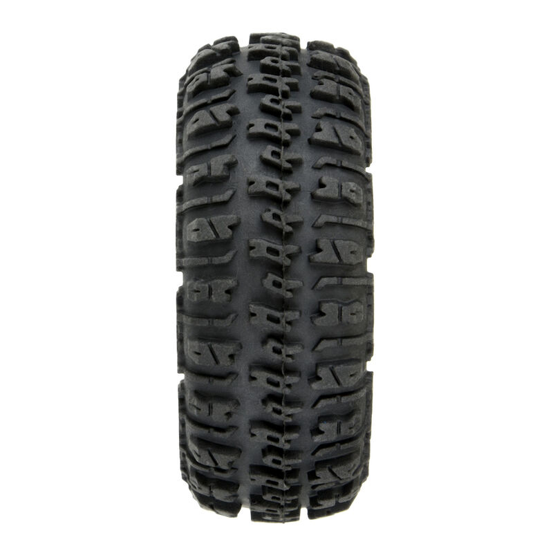 Proline 1/24 Trencher Fr/Rr 1.0" Tires Mounted 7mm Black Impulse (4): SCX24