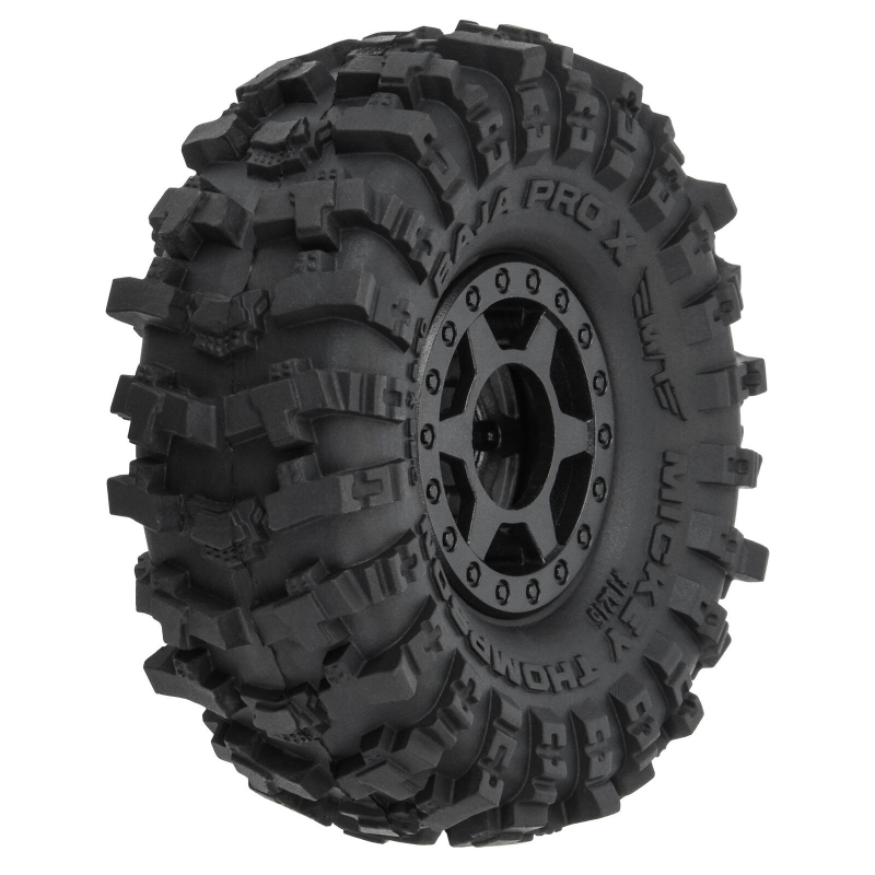 Proline 1/24 Mickey Thompson Baja Pro X F/R 1.0" MTD 7mm Black Holcomb (4)