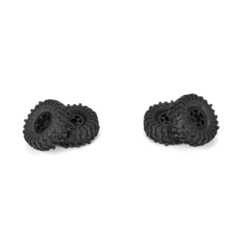 Proline 1/24 Mickey Thompson Baja Pro X F/R 1.0" MTD 7mm Black Holcomb (4)