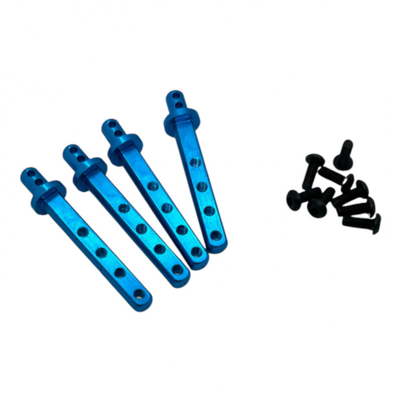 Aluminium Karosseriehalter Set für 1:10 RC-Fahrzeuge - Blau