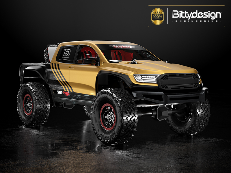 Bittydesign RR-Baja 1/10 Rock Crawler Body (Clear | Pre-Cut | 1mm | 313mm)