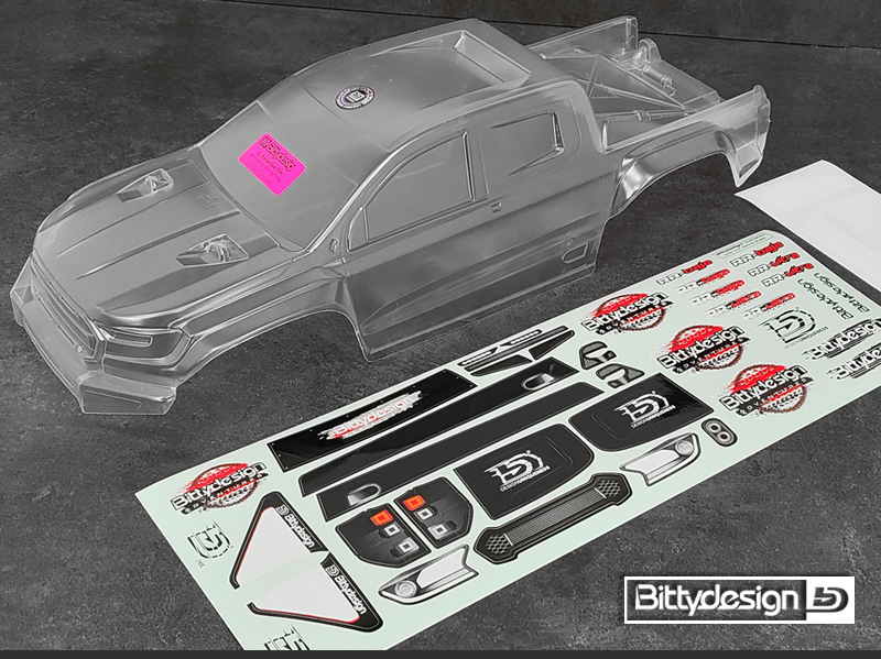 Preview: Bittydesign RR-Baja 1/10 Rock Crawler Body (Clear | Pre-Cut | 1mm | 313mm)