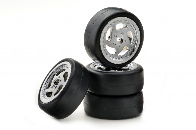 Absima Räderset Onroad "Throwing Star / Slick" chrom 1:10 (4)