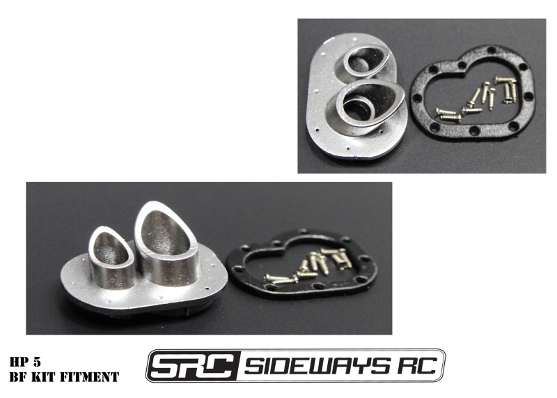 Sideways RC HP5 Sidepipe for Backfire led kit