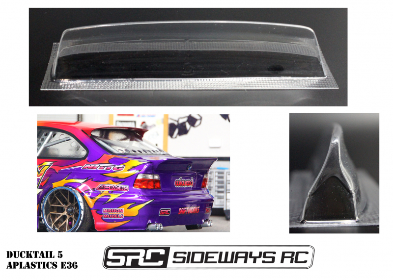 Sideways RC Ducktail Wing 5 - Aplastics E36