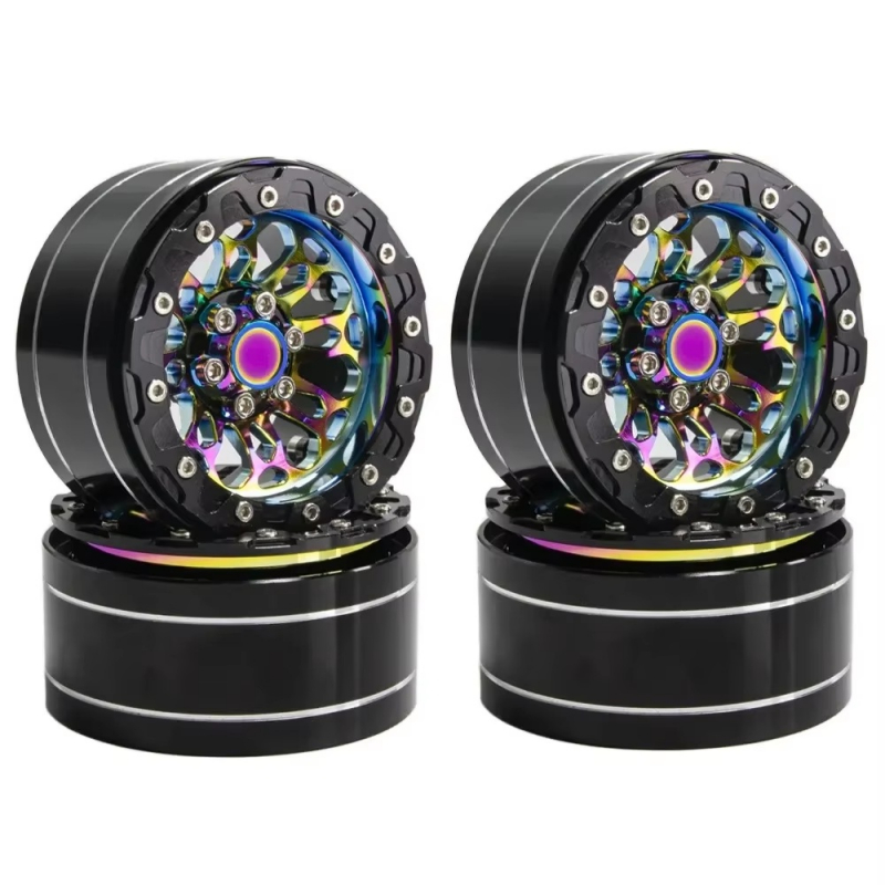 2.2" Beadlock Felge für Crawler in Regenbogenfarben aus Aluminium (4 Stück)