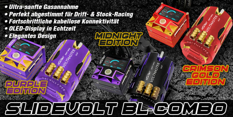 Furitek SlideVolt BL-Combo sensored OLED / Royal Purple Edition for 1/10 Drift & Stock Racing