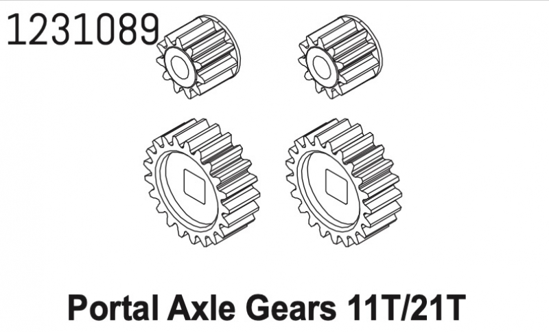 Absima Portal Axle Steel Gear 11T/21T CR4.4
