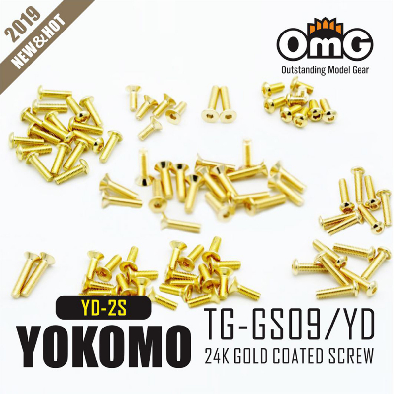 OMG Yokomo YD-2S stainless steel 24K gold coated screw