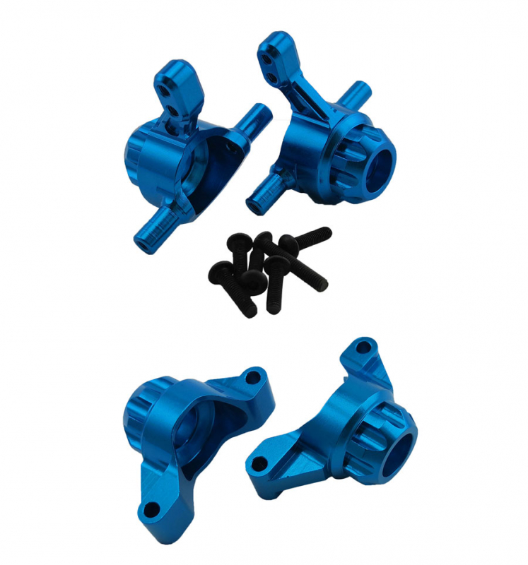 Aluminium Lenkhebel  + Radträger hinten blau für Tamiya TT-02