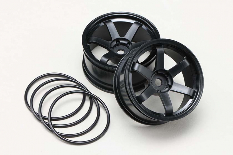 Yokomo 6-Spoke Wheel for Drifting (Offset7, Black, 2pcs)