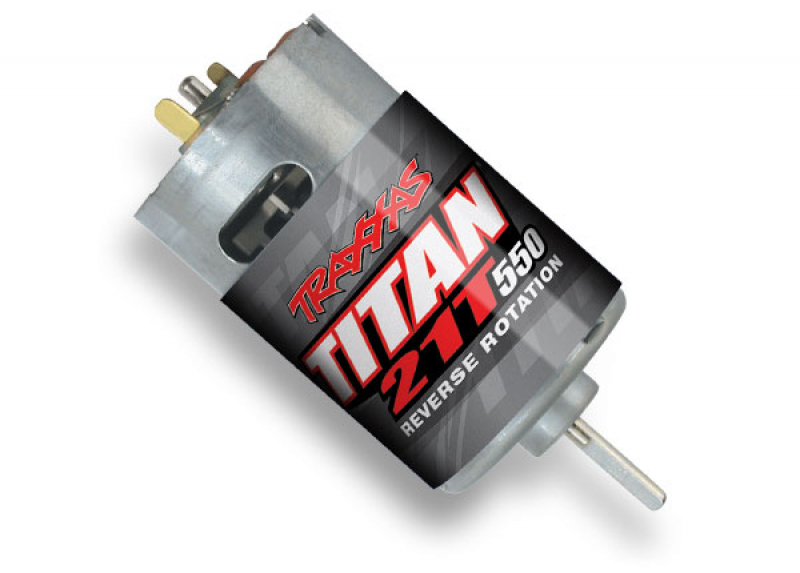 Traxxas Titan 550 Motor Reverse-Rotation  (21-turns/ 14 volts)