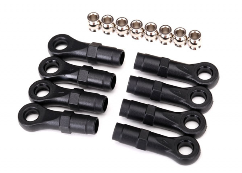 Traxxas  Rod ends, extended (standard (4), angled (4))/ hollow balls (8) (for use with TRX-4® Long Arm Lift Kit)