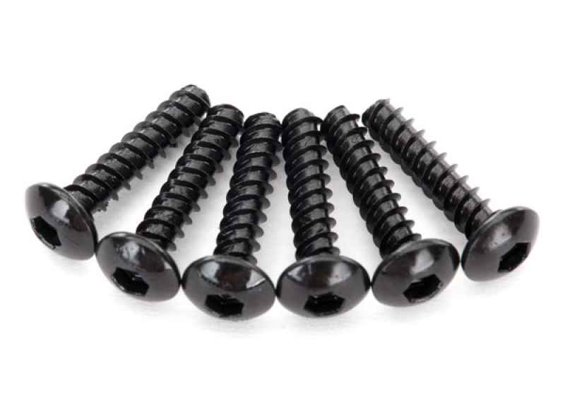 Traxxas  Screws, 2.6x12mm button-head, self-tapping (hex drive) (6)