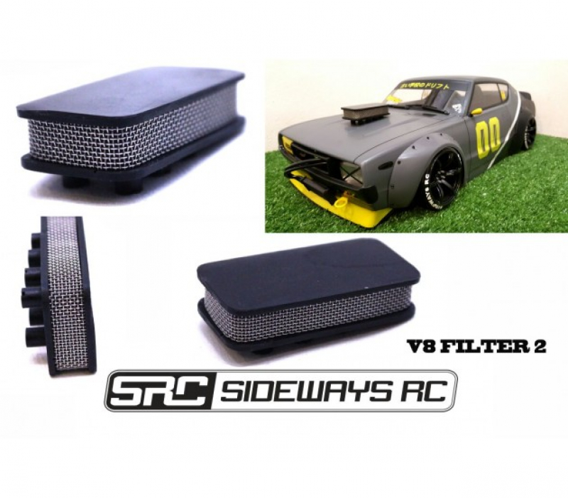 Sideways RC V8 Luftfilter Style 2 (1) schwarz