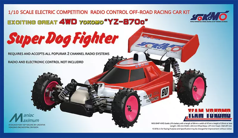 Yokomo 1/10 Vintage YZ-870C 4WD Buggy Protec4 Body Limited Edition Super Dogfighter Kit