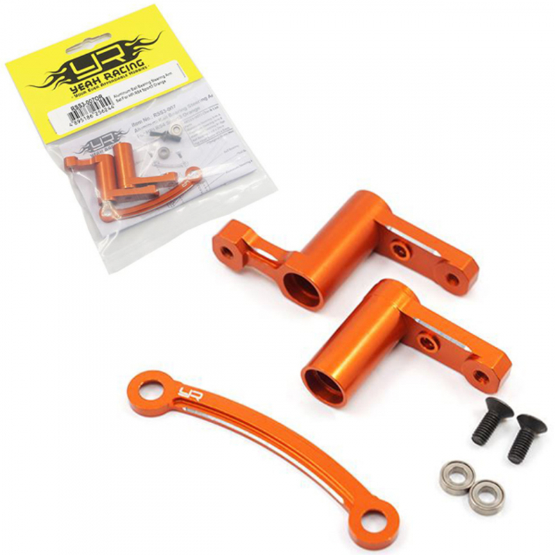 Yeah Racing Aluminium Kugellager Lenkung Arm Set für HPI RS4 Sport3 Orange