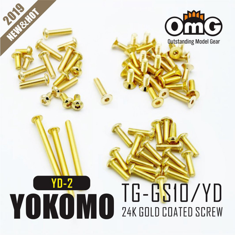 OMG Yokomo YD2 stainless steel 24K gold coated screw