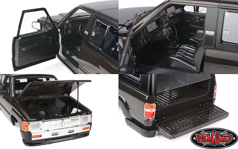 RC4WD 1987 Toyota XtraCab Hard Body Complete Set (Grey) - RC Car