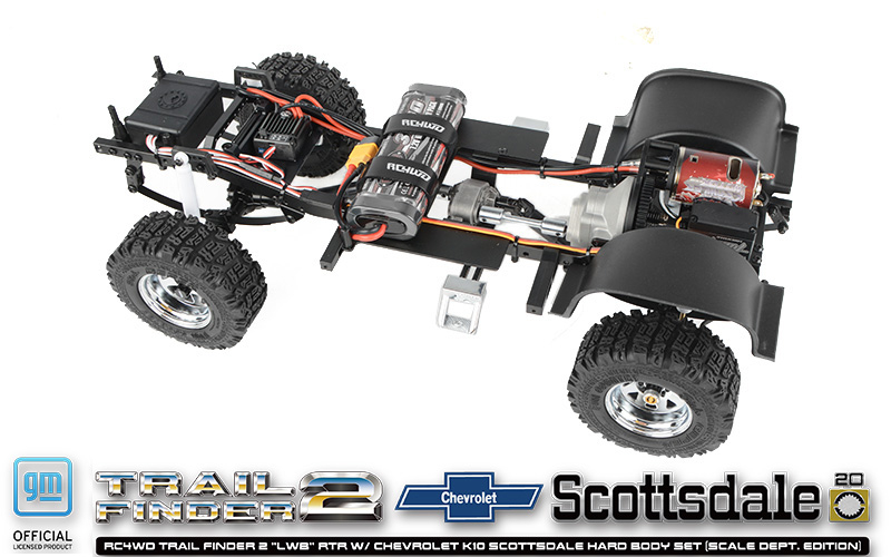 Preview: RC4WD Trail Finder 2 "LWB" RTR W/ Chevrolet K10 Scottsdale Hard Body Set (Scale Dept. Edition)