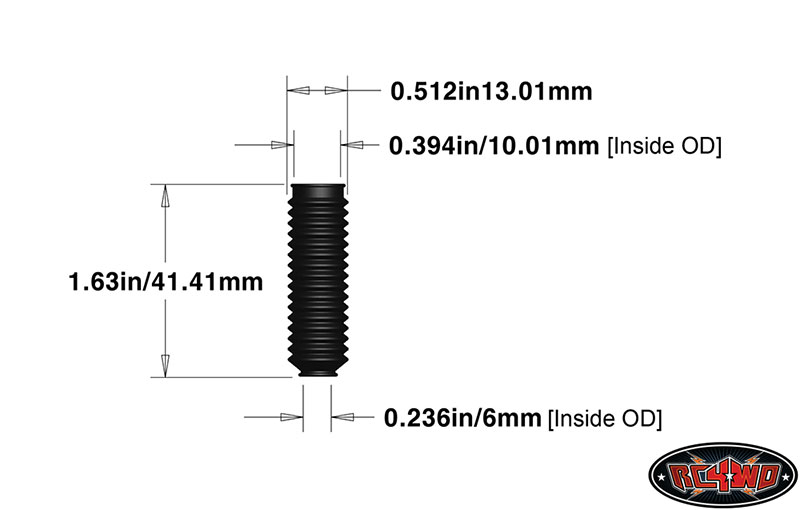 RC4WD Super Scale Shock Boot (Red)(4)