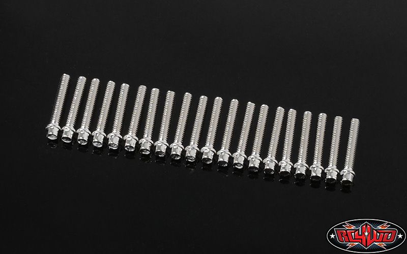 RC4WD Miniature Scale Hex Bolts (M2 x 12mm) (Silver)