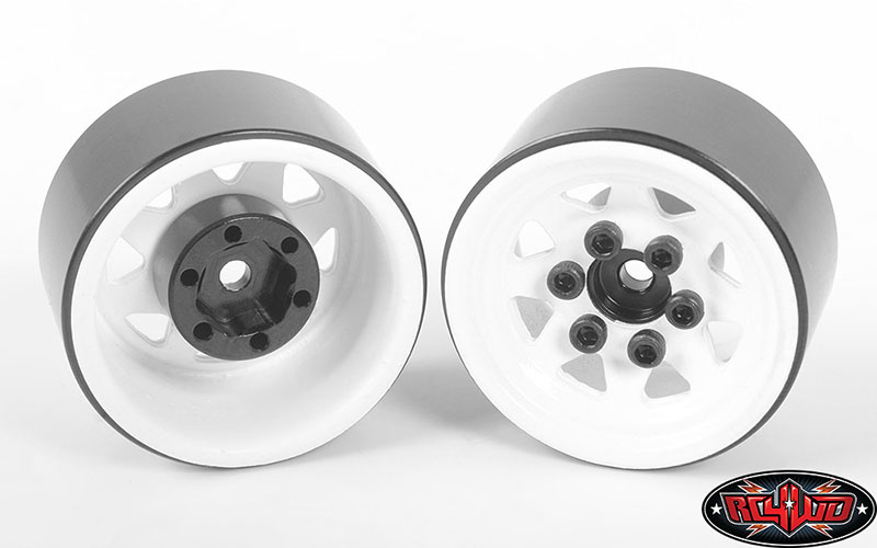 Stamped Steel 1.0'' Stock Beadlock Wheels (Weiß)(4)