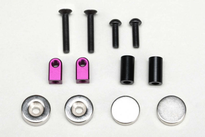 Yokomo Magnet Front Body Mount for Drift Car (Purple)