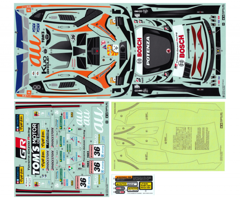Tamiya Aufkleber au Tom´s GR Supra