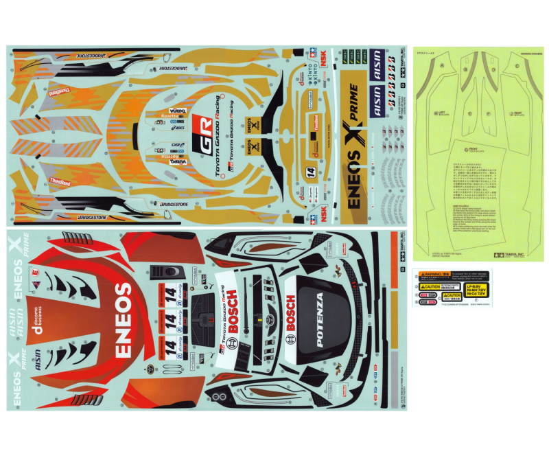 Tamiya Aufkleber Eneoss X Prime GR Supra
