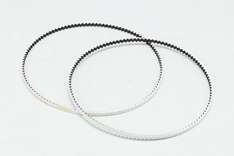 Yokomo Front/Rear Drive Belts for BD10 MS1.0 (Low Friction/White/2-Pack)