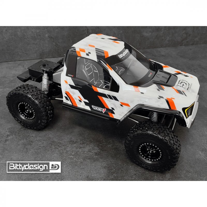 Bittydesign ROCK1 1/10 clear body for all 313mm wheelbase Rock Crawler models, Pre-Cut, 1mm, only cab