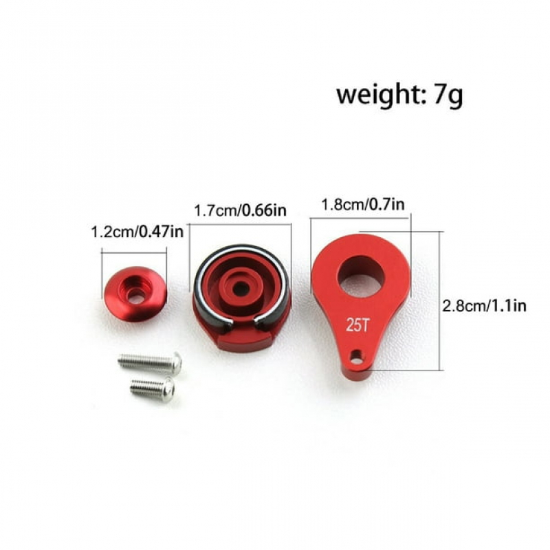 Aluminium Servo Saver 25Z Grau für 1/10